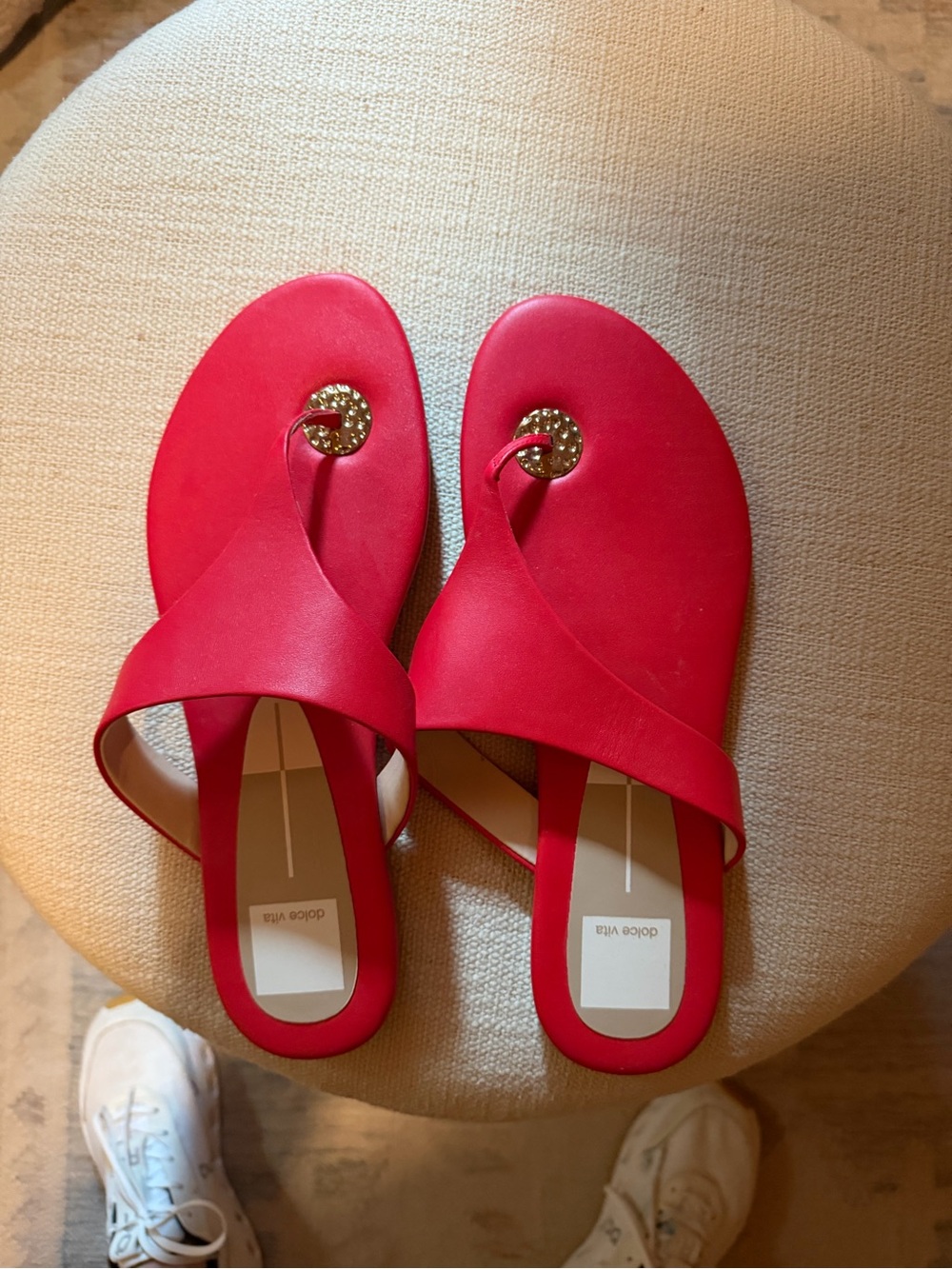 Dolce Vita Red Slip-On Thong Sandals T